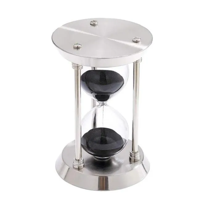 Other Clocks Accessories Threepillar Metal Hourglass 15 Minutes Sand Timer 3 Colors Watch For Home Office Desk Decorations1406164