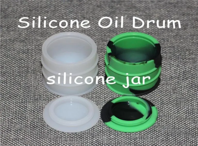 Caixas de tamanho grande de barril 26 ml bho dab odle silicone drum jars recipiente para recipientes de cera Slick1705341