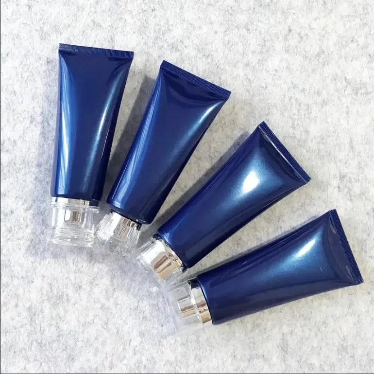 Bottiglie di stoccaggio 100 pezzi ml Empiete contenitori per cosmetici in plastica royal blu royal bottiglia di imballaggio