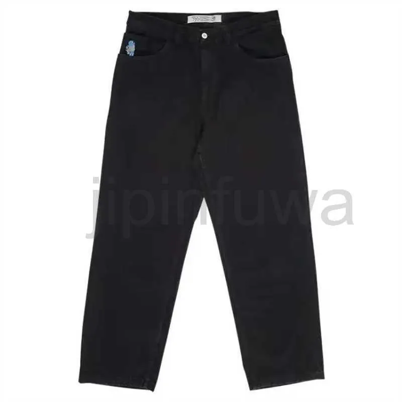 Streetwear Harajuku Style Denim Trousers: Mens Baggy Loose
