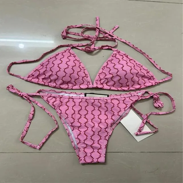 23SS Sexy Women Designers Zestawy bikini z czystym paskiem Kształt Swimsuits Panie Kąciki Kąciki Swimowe Zuży