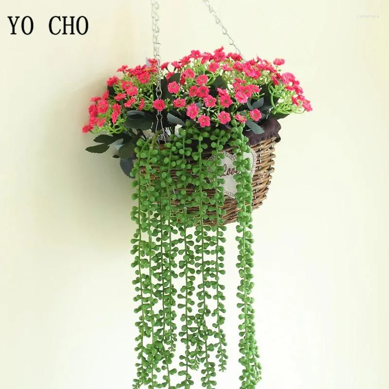 Flores decorativas Yo Ch Plant Lover's Tears 72cm Buda Buda Chlorófita Parede Decoração Plástica de Plástico