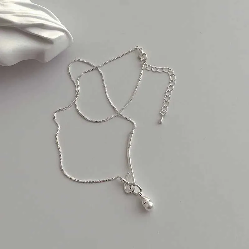 Hanger kettingen minar schattig mooie imitatie parelwater drop hangere kettingen voor vrouwen verzilverde koperen chokers ketting elke dag sieraden