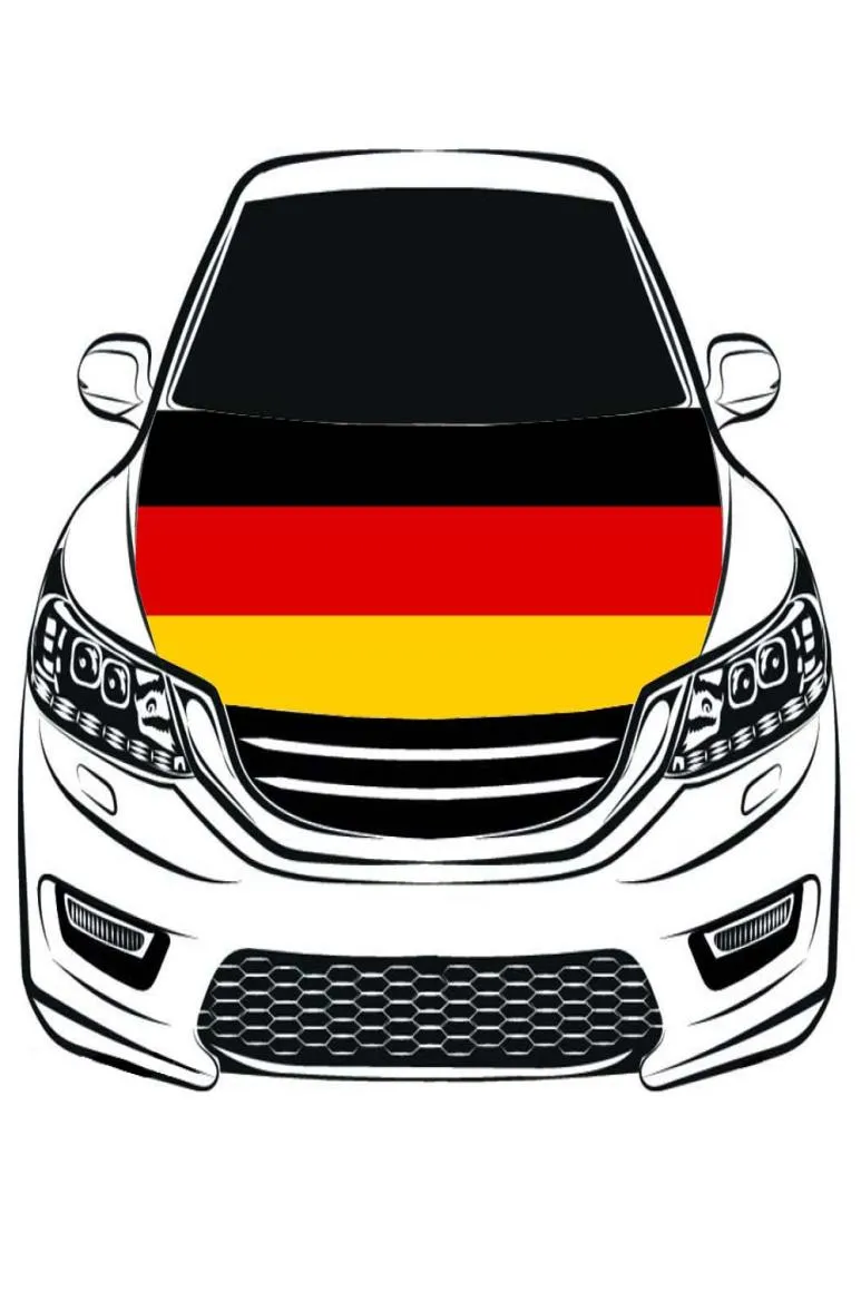 Duitsland nationale vlag auto -kap dekmantel 33x5ft 100polyesterEngine elastische stoffen kunnen worden gewassen auto motorkap banner4586048