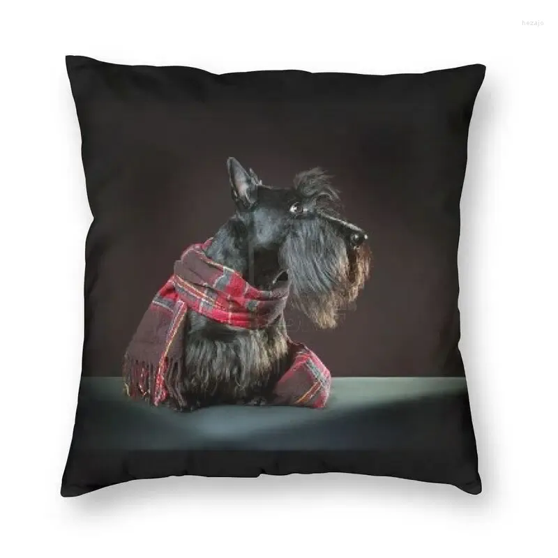 Pillow Scottish Terrier Cover 40x40 Home Decorative 3D Printing Scottie Dog Throw Case pour canapé double côté