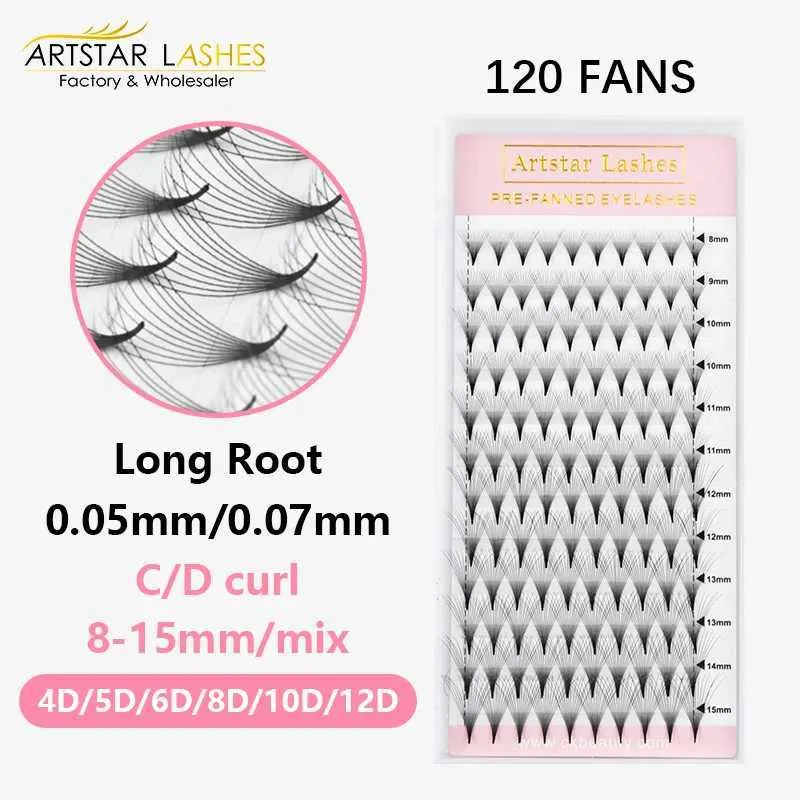 Ciglia false artstar 4d 5d 6d 8d 10d 12 riga prefabbricata Volume Volume estensione ciglia 8-15 mm Long Professional Artificiale Mink Q240510