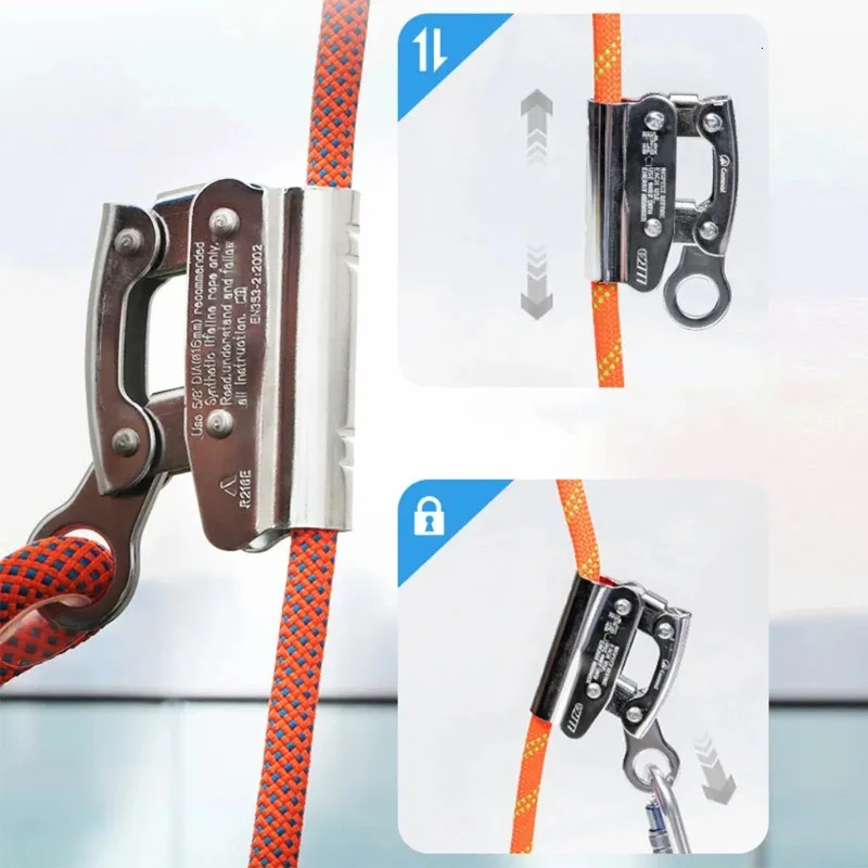 Heavy Alloy Steel Self-Locking Rope Grab for Climbing and Fall ...