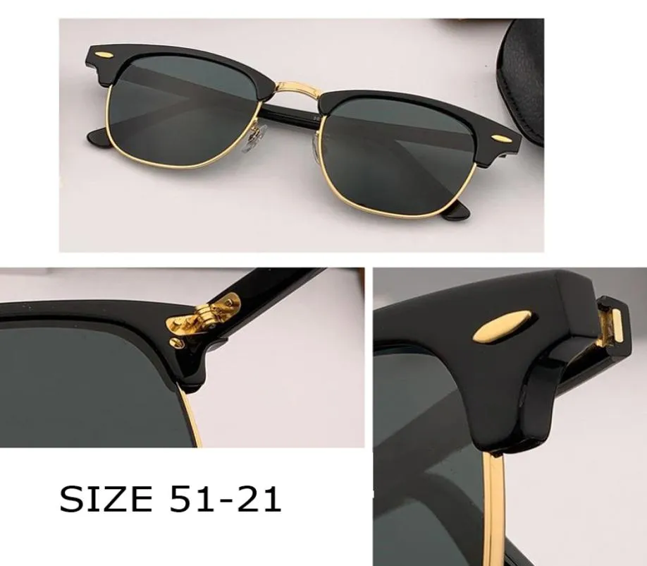 O occhio da sole di alta qualità per donne Retro Fashion Club Sun Glasses Men Master 51mm UV 400 Protection Plank Metal Frame Eyewea8102611