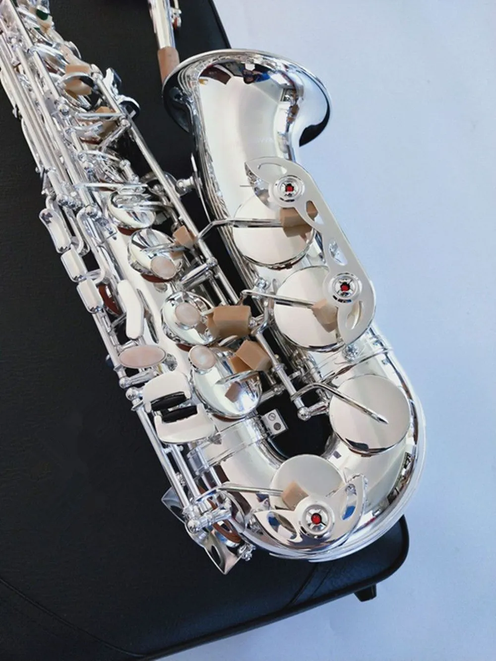Бренд Япония высококачественный альт-саксофон A-992 E-Flat Sax Sax Sax серебряный серебристый мундштук.