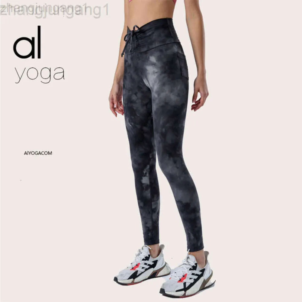 Desgerir als yoga aloe calça perneiras Origem da cintura e elevação do quadril Fitness feminino Impresso de camuflagem esportes calças de corrida apertadas