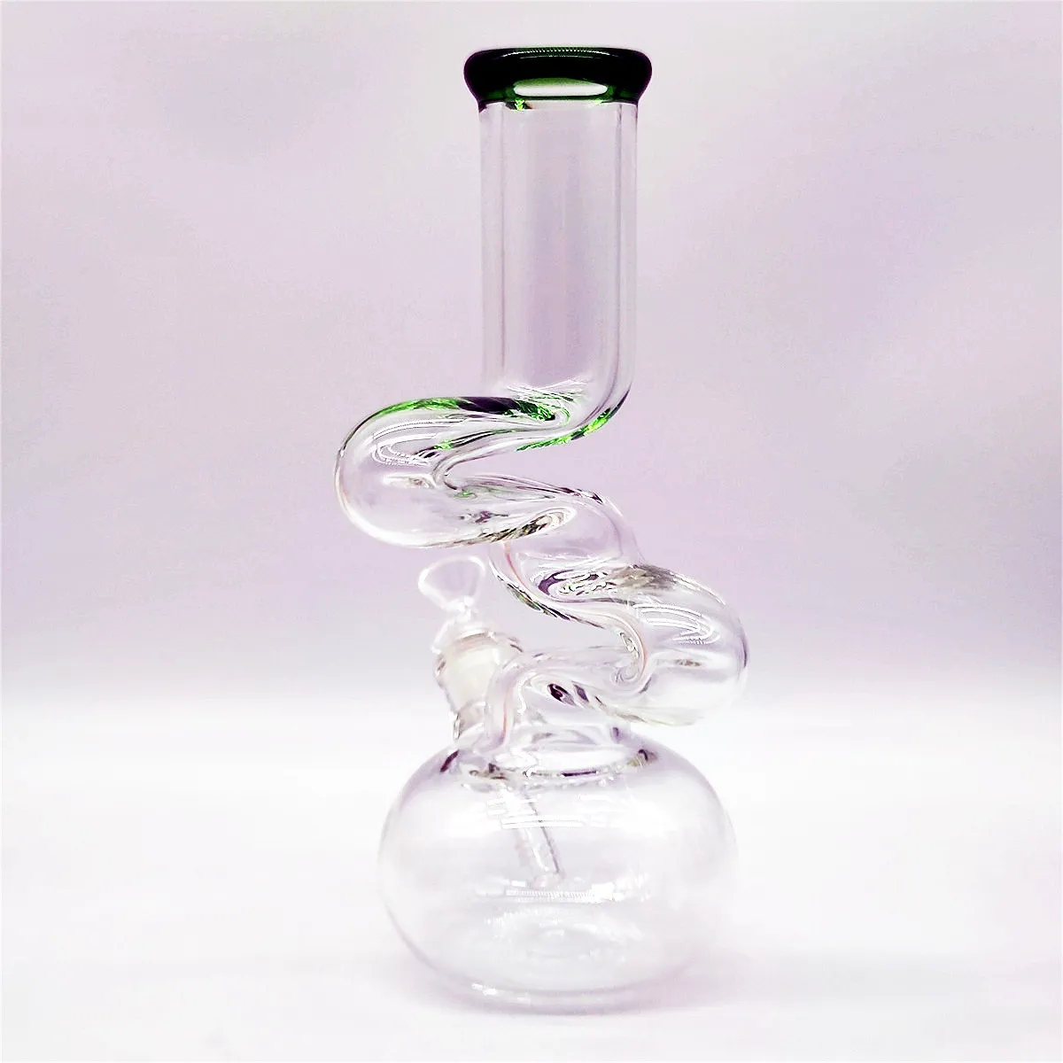 13 Inch 9MM Thickness Large Scale Heady Glass Bong Hookah Glass Bong Dabber Rig Recycler Irregular Bentover Water Bongs Smoke Pipe 14mm Female Joint US Warehouse