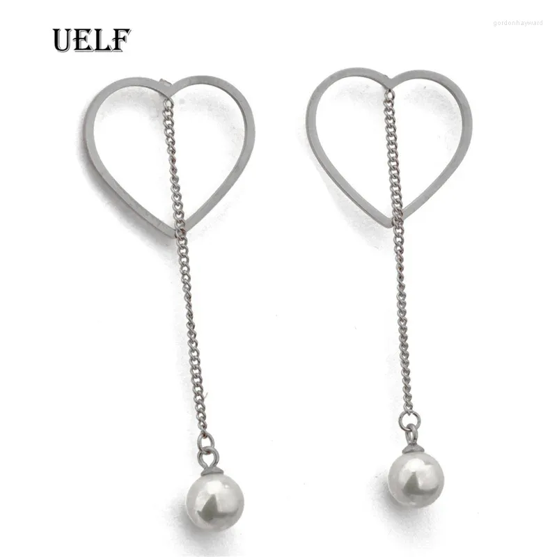 Dangle Earrings Uelf Imitation Pearl Heart Tassel Geometry drop earring for women statement wholesale