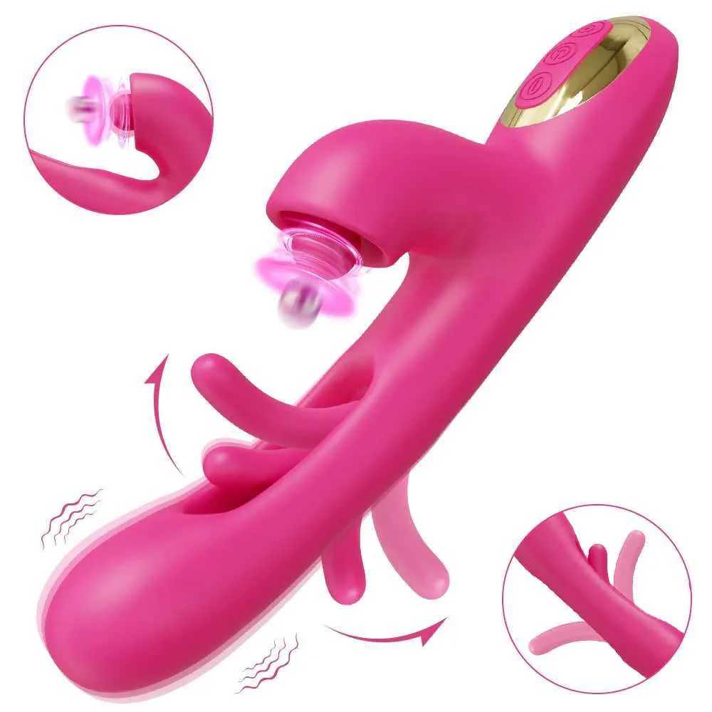 Andere Gesundheit Schönheitsgegenstände, die flattern Vibrator für Frauen mächtige Klitoris Brustwarze rotierender Stimulator Massagebastel Rabbit Dildo Frauenpapier Toys T240510