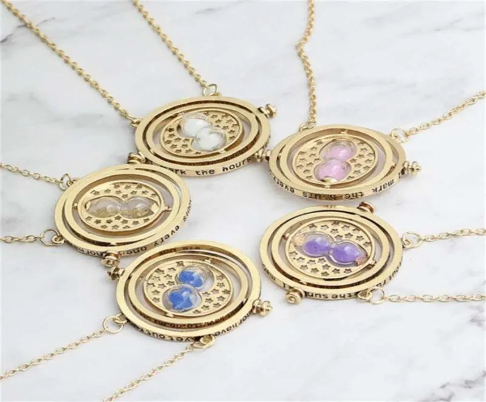 24pcs lot de mode Time Turner Sorglass Vintage Pendre bijoux magique Badge de sable Choker Sand Collier entier 210929218C1722561