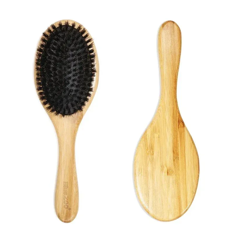 Kamen 1st/hår Nature Trä antistatiska Detangle Brush Hair Scalp Massage Comb Air Cushion Styling Tools for Wome Men