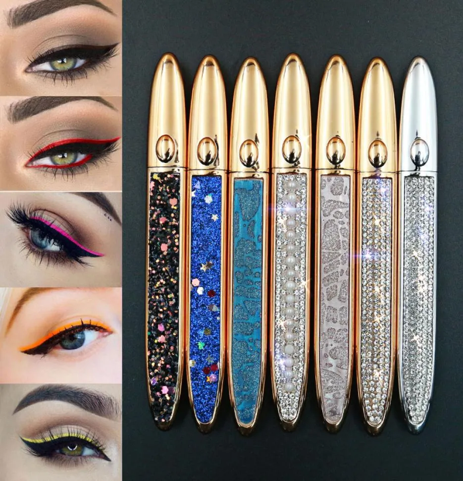 Säljer selfadhesive eyeliner penna lim för falska ögonfransar vattentätt ingen blommande färgglad ögonfoder penna9484658