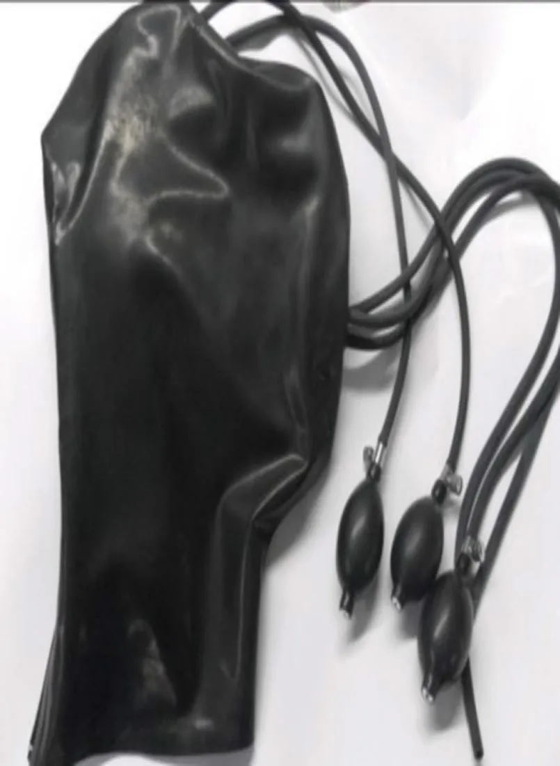 Uppblåsbar latexhuvmask full ansikte för manliga och kvinnliga sexleksaker för par bdsm sex vuxna spel bdsm mask bdsm bondage y19052904201061