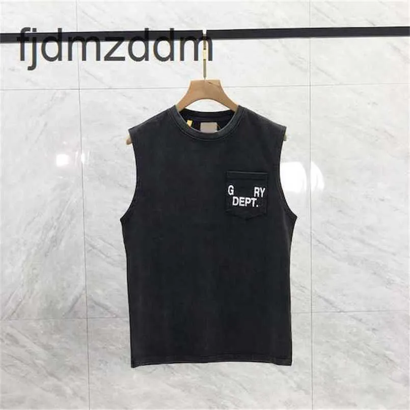 2024 Fashion Herren T-Shirts Marke Summer Männer lässig neue Pure Cotton Clothing Street Hip Ho Camisole Letters T-Shirt Kurzärmele