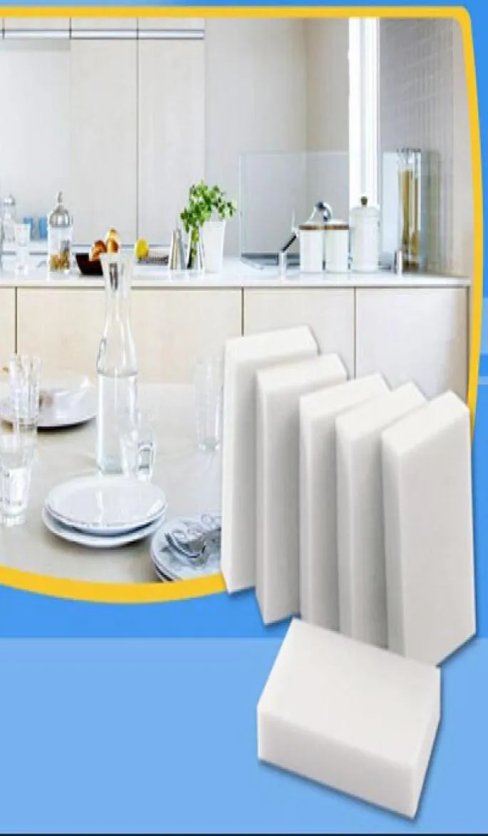 500 PCSlot White Magic Melamine Sponge 1006020mm Bulling Fulling Multifunctional Sponge senza imballaggio per la pulizia della casa 9539634