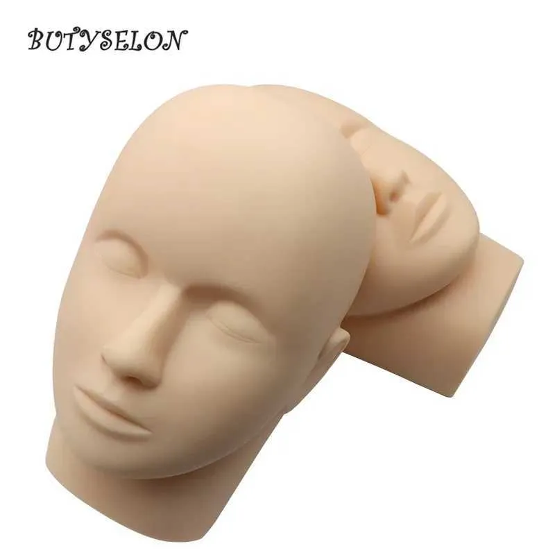 Mannequin Heads Rubber Practice Training Eyelash Extension Cosmetics Human Body Model Facial Care Q240510