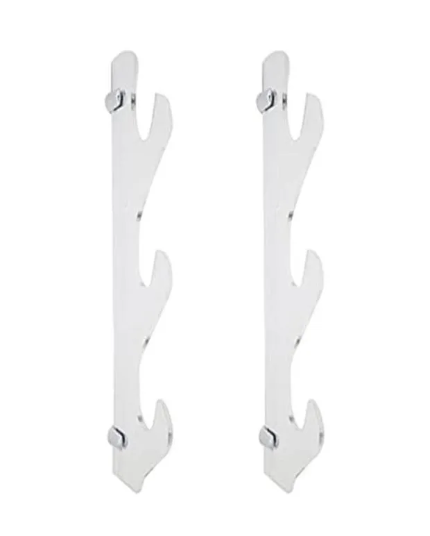 Hooks Rails 1pair Portable Home Decor For Katana Easy Install Display Stand With Screw Universal Wall Mounted Acrylic Sword Rack5960703