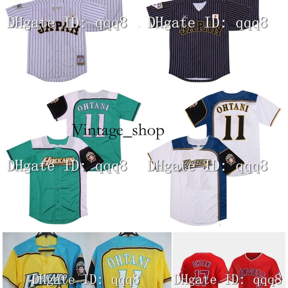 Vin Top Quality 1 Japan Samurai 16 Shohei Ohtani Jersey Black White Stripe Pinstreifen Hokkaido Nippon Ham Fighters Jersey Film Stitched