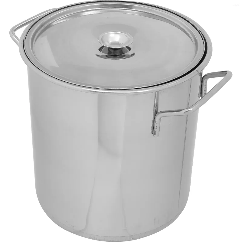 Dubbla pannor rostfritt stål tjock stockpot stor kapacitet soppkanna multipurpose big (strip-typhandtag) (22 cm)