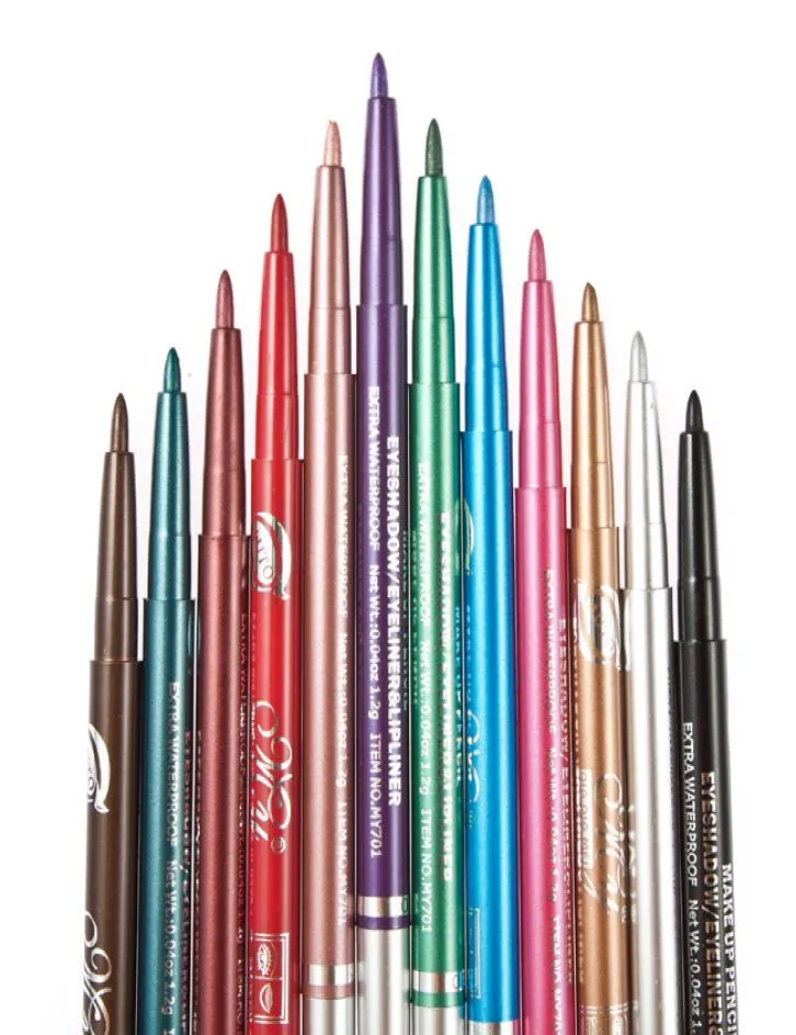 ВСЕГО 12 Колорслот глазной лайнер блестящий блеск для глаз для глаз для губ карандаш карандаш.