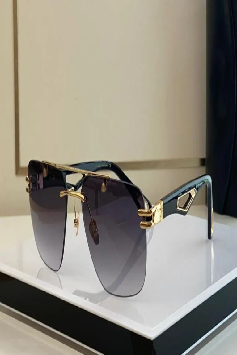 Solglasögon för män kvinnor sommar Presidenten stil antiultraviolet retro platta fyrkantiga ramlösa glasögon slumpmässiga box1327951