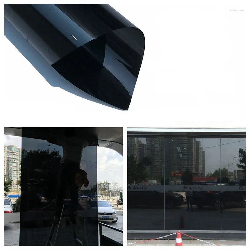 窓ステッカー色の黒いバスルームガラスフィルム家庭用ステッカー熱断熱サンプロテクション反射