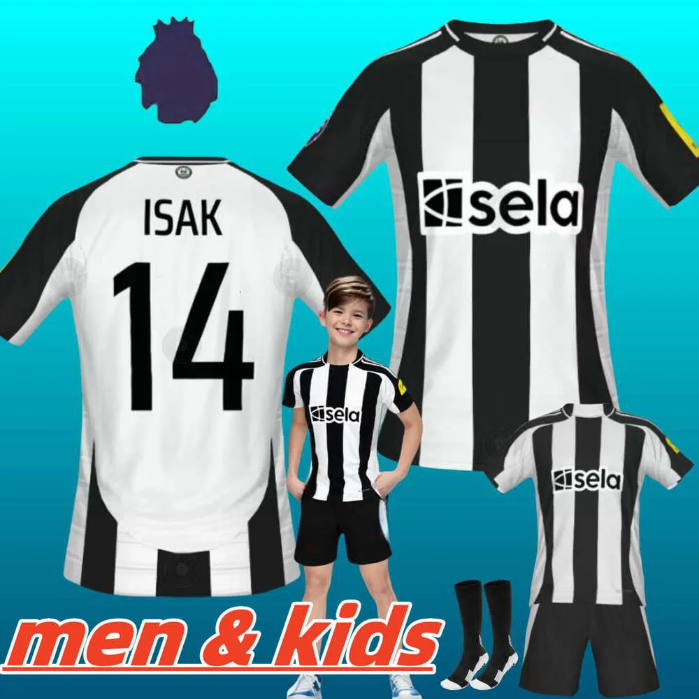 キッズキット2024 2025 Newcaslte Soccer Jerseys Bruno G. Joelinton Football 24 25シャツIsak Nufc Uniteds Maximin Wilson Size S-XXL