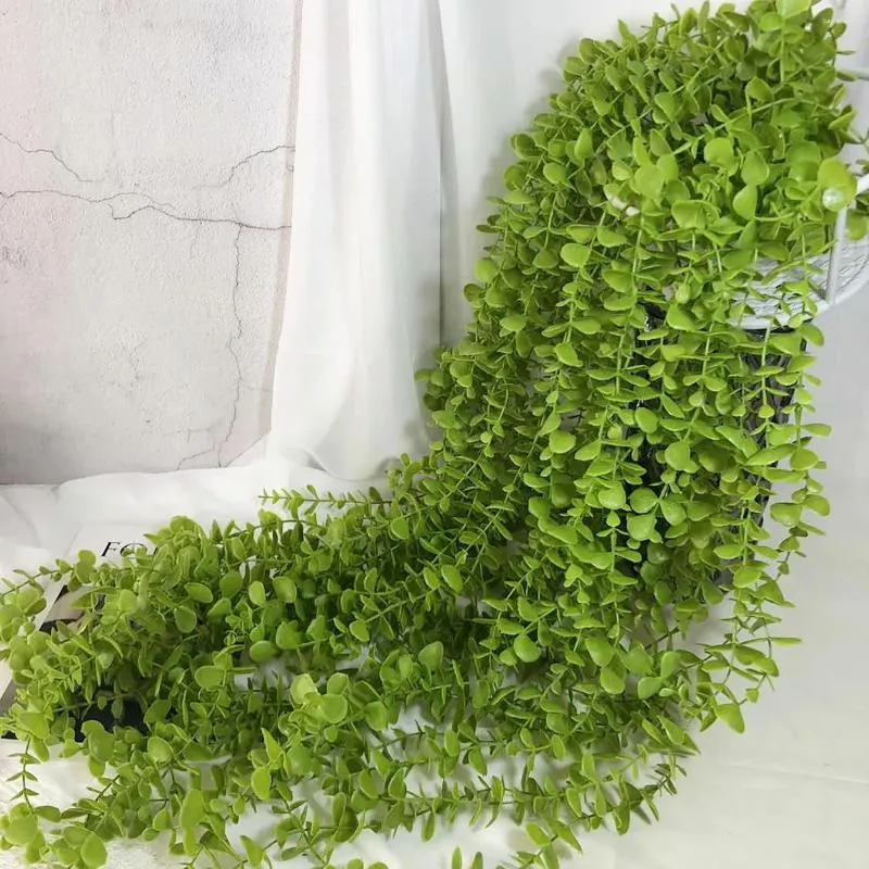 Dekoratif çiçekler yapay bitki çim diy 1.2m gelişmiş okaliptüs asma asılı duvar banyo arka plan dekorasyon ofisi yeşil dekor