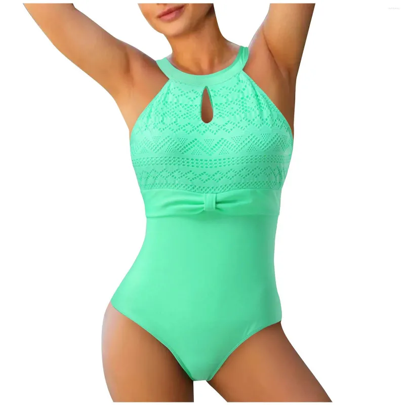 Menas de banho feminina Mulheres Mulheres respiráveis cortam Halter Halter Tight Swimshating Ternos de banho