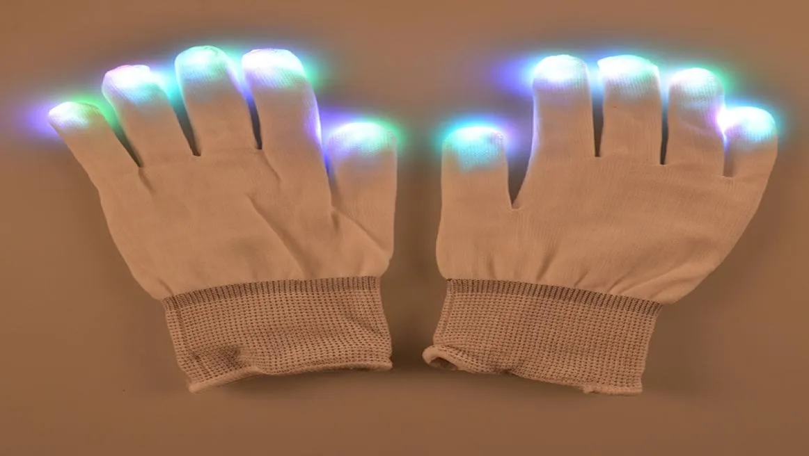 F17 guanti a LED lampeggianti per le dita lampeggianti di dita lampeggianti di dita lampeggianti di punta lampeggiante guanti magici