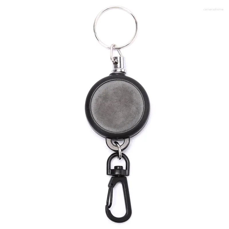 Keychains 1pc Pullable Pull Key Chain Reel ID Badge Black Carte Solder 60 cm Course