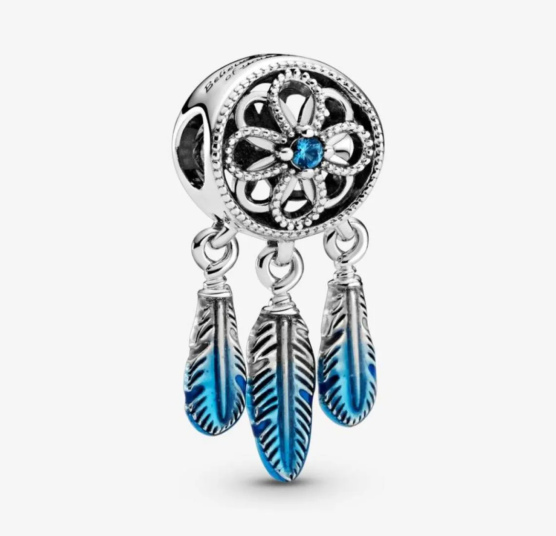 2021 Spring Collection 925 Sterling Silver Jewelry Beads Blue Dreamcatcher Charms 799341C01 Fit European Style Armband Necklace4628078