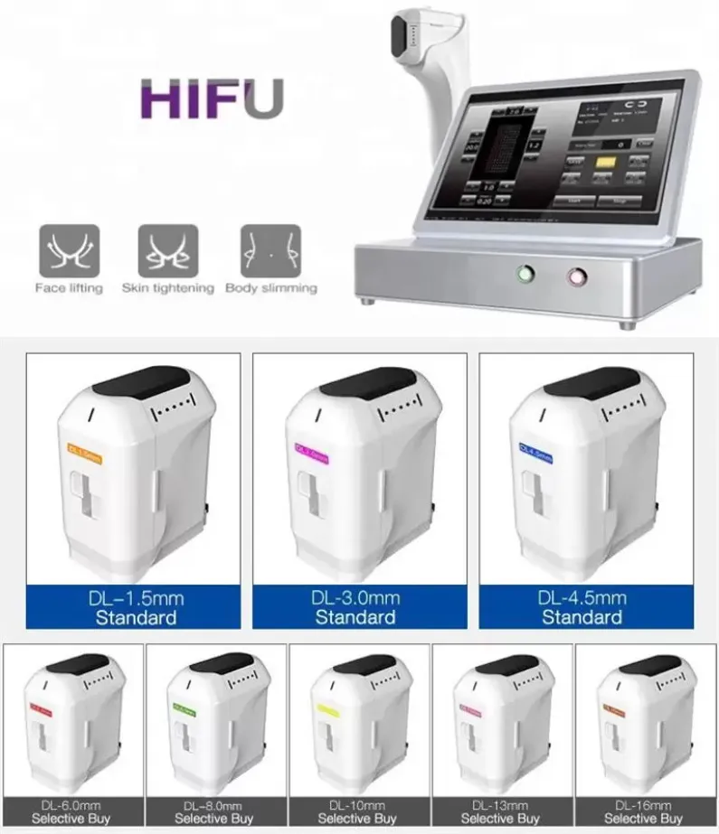 Accessories Parts Hifu Cartridges 20500 Shots Face Lifting Body Shape Wrinkle Removal 3D Hifu Supplies Once Press 11 Lines Each Hifu Cartrid