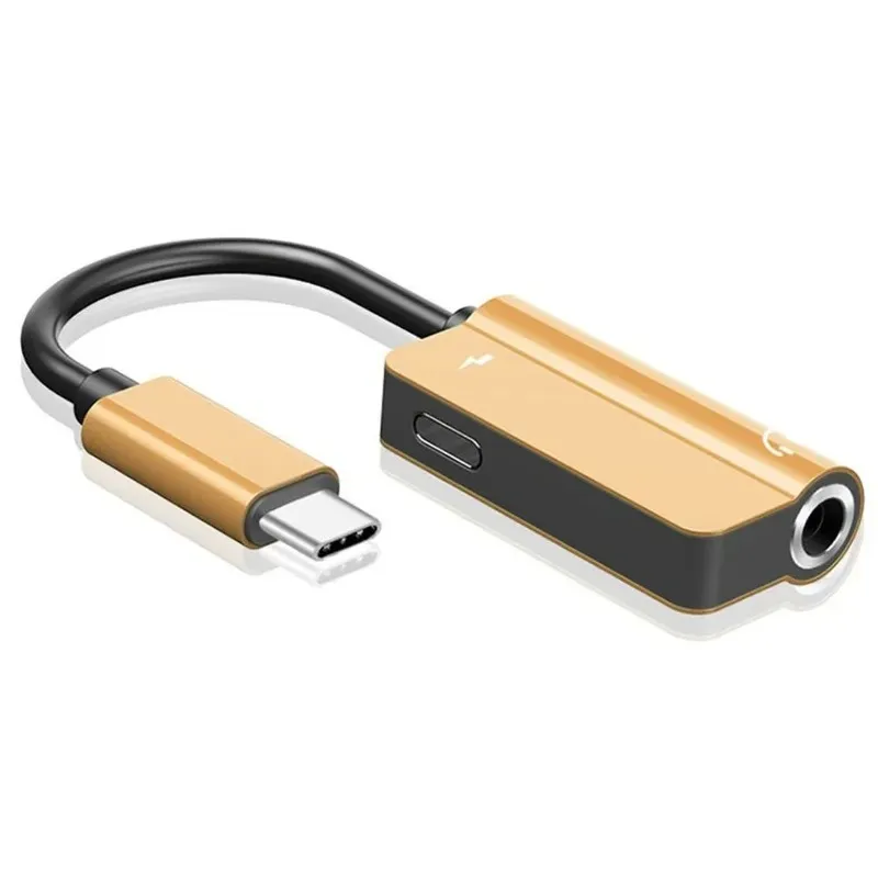 USB Type-C Adaptateur de charge audio 2 en 1 mâle de type C