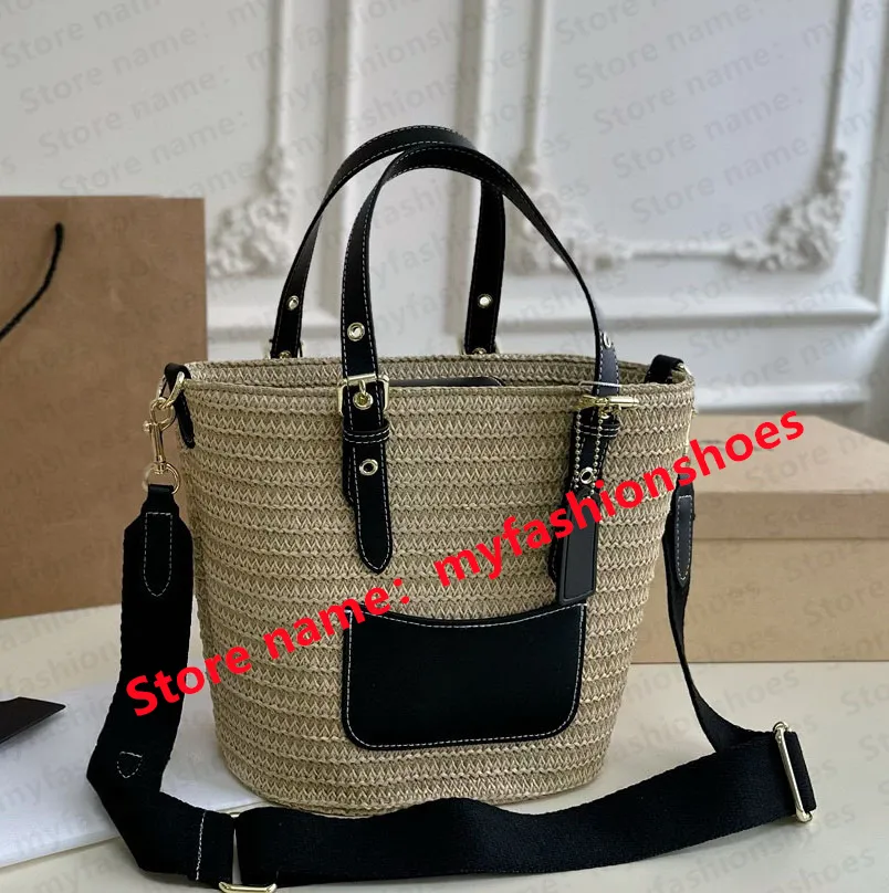 Womens crochet beach bag shoulder bags fashion women luxury designer handle strap flaps woven knitting totes purses woman handbag