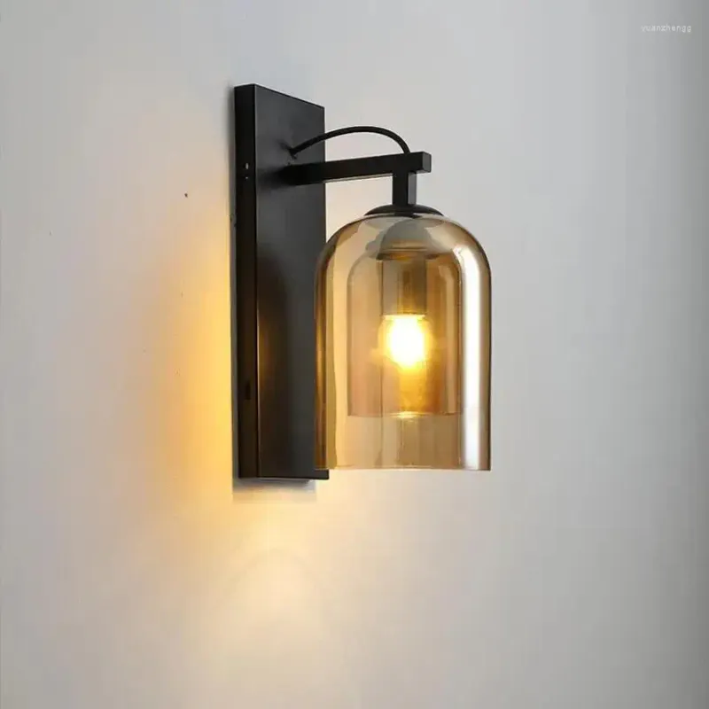 Wall Lamps Industrial Light Creative Glass Loft Luminaires For Living Room Bedroom Aisle Staircase Decor Sconce Lamp