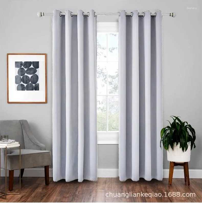 Tende grigio grigio argento tende di seta grigio per camera da letto 34 x 84 pollici di scura di raso/tende isolate termiche