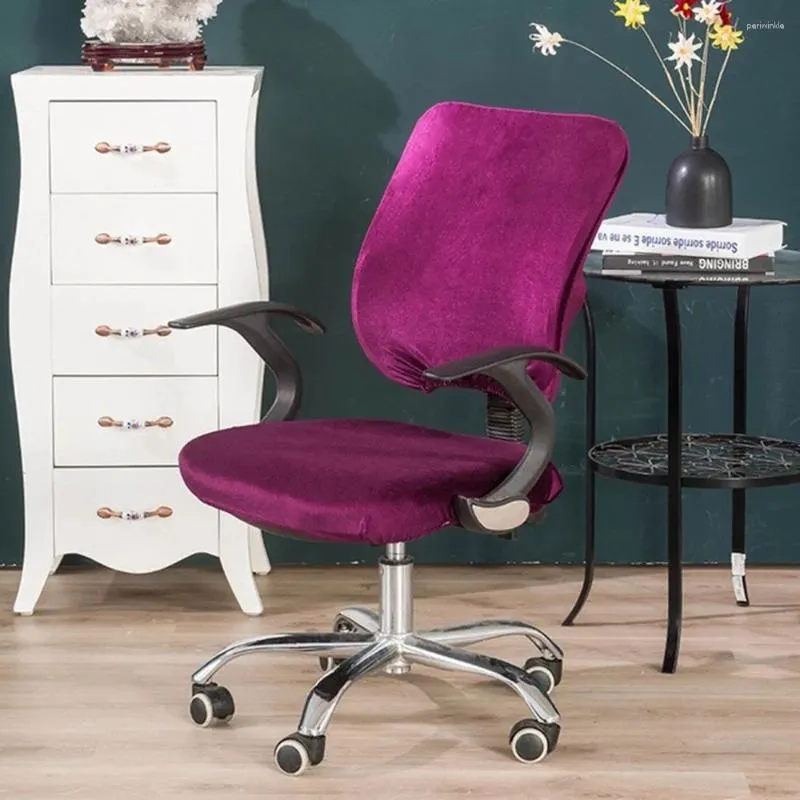 Krzesło obejmują 2PC/zestaw aksamitne rozciąganie biura komputerowy ramię obrotowe fotelik elastyczny bankiet el home universal opalec