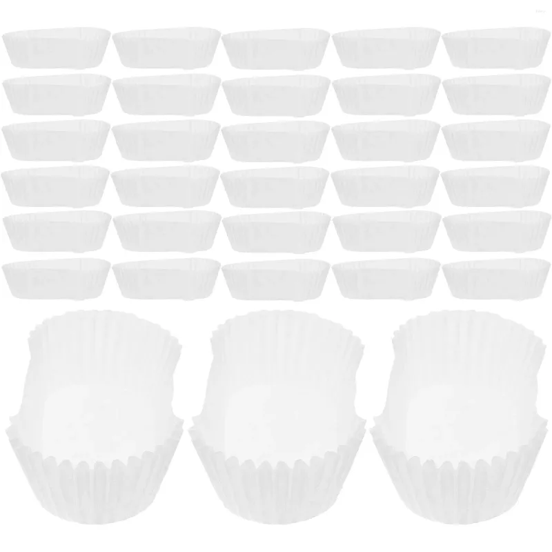 Engångskoppar Strån 1000 st papper cupcake tårta för bröllop inpackning muffins (vit)