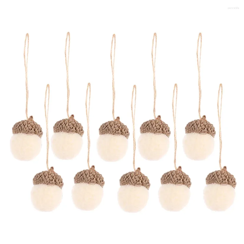 Vaser 10 datorer filt Acorn Bunches Festival Ornament Letter Decor Christmas Tree Pendants Party Material Xmas Hanging Decors rekvisita