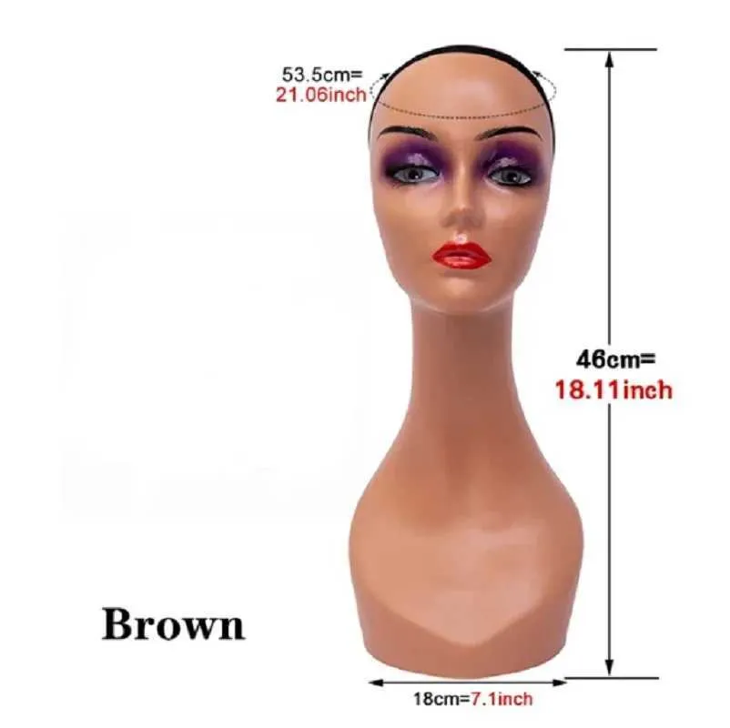Mannequin Heads schouderloos menselijk lichaam Model pruik scarf bril Hoed display houder kop Q240510
