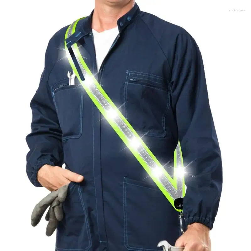 Vêtements de moto ceinture LED haute visibilité cyclisme cyclisme bandoulière réglable