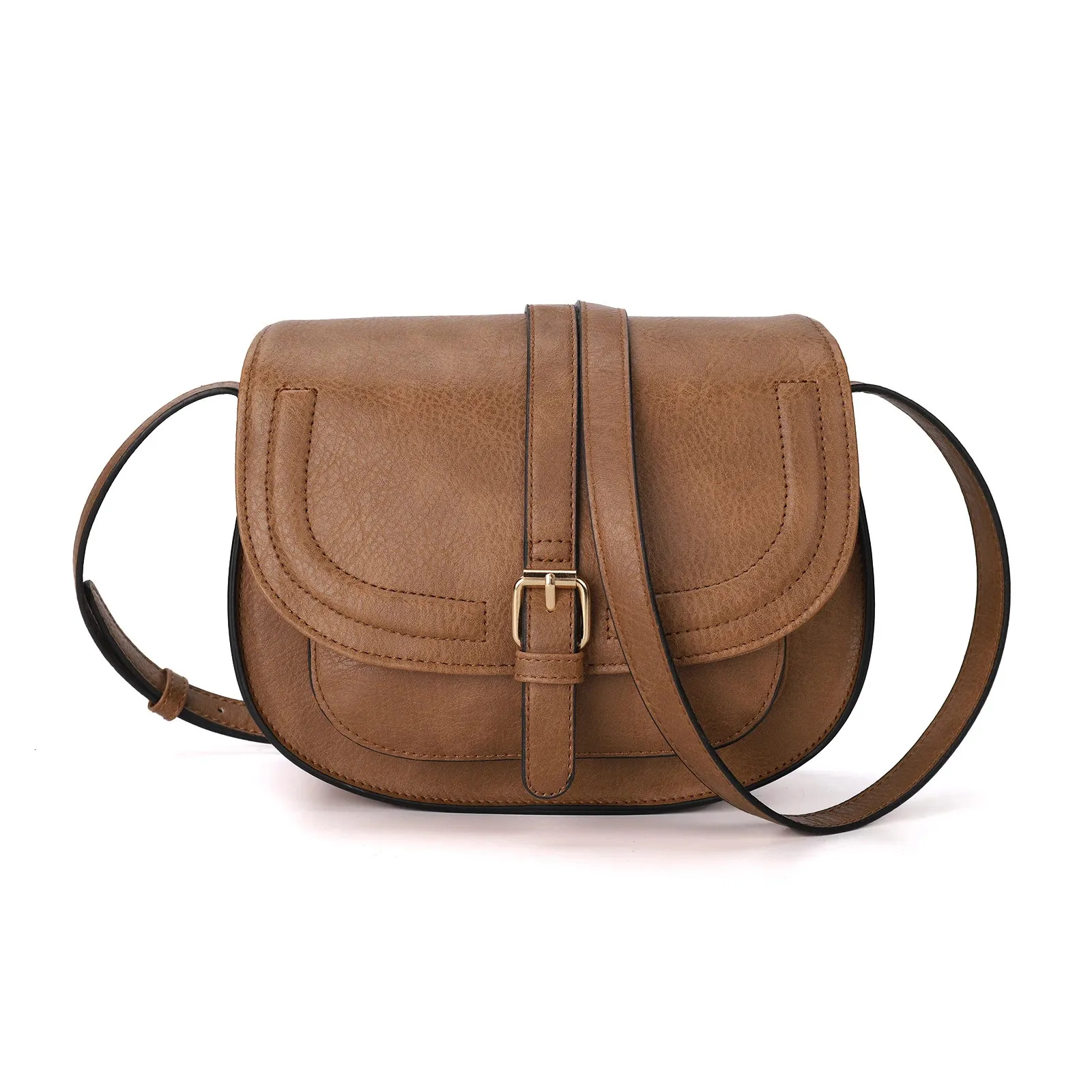 Sacs à bandoulière pour femmes Small Saddle Purse et Boho Cross Body Sacs Vegan Leather 240507