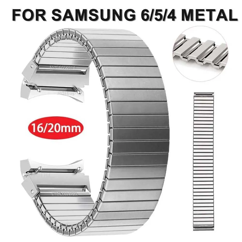 Bekijkbanden De metalen elastische band geschikt voor Samsung Galaxy 6 5 Pro 4 Classic 42mm 46 mm horlogeband is geschikt voor Samsung Galaxy 6 4 5 44mm 40mm 40 mm Q240510