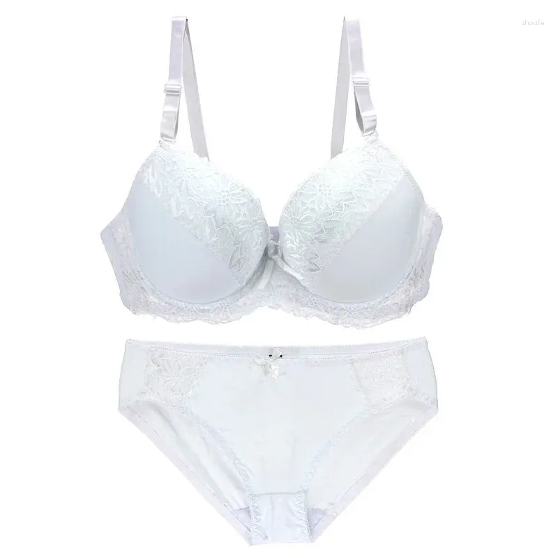 Bras Sets Special Offre Drop Bra Set Women's Lace's Lace Lingerie Pantes Blue White femme