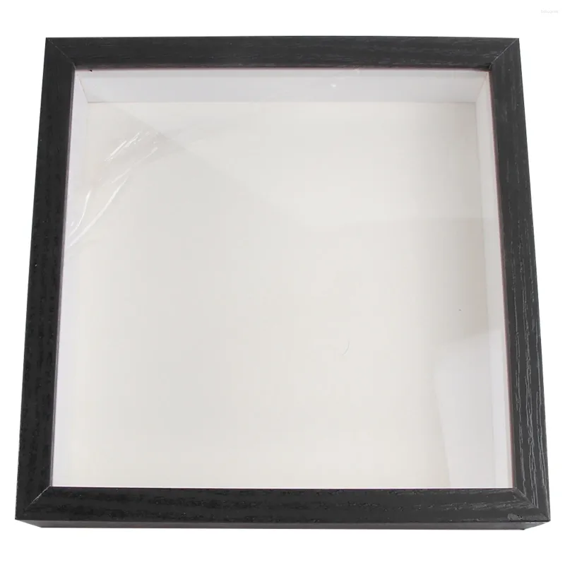 Cornice cornice in vetro a doppio lato campione stereoscopico creativo supporto PO semplice per (nero)